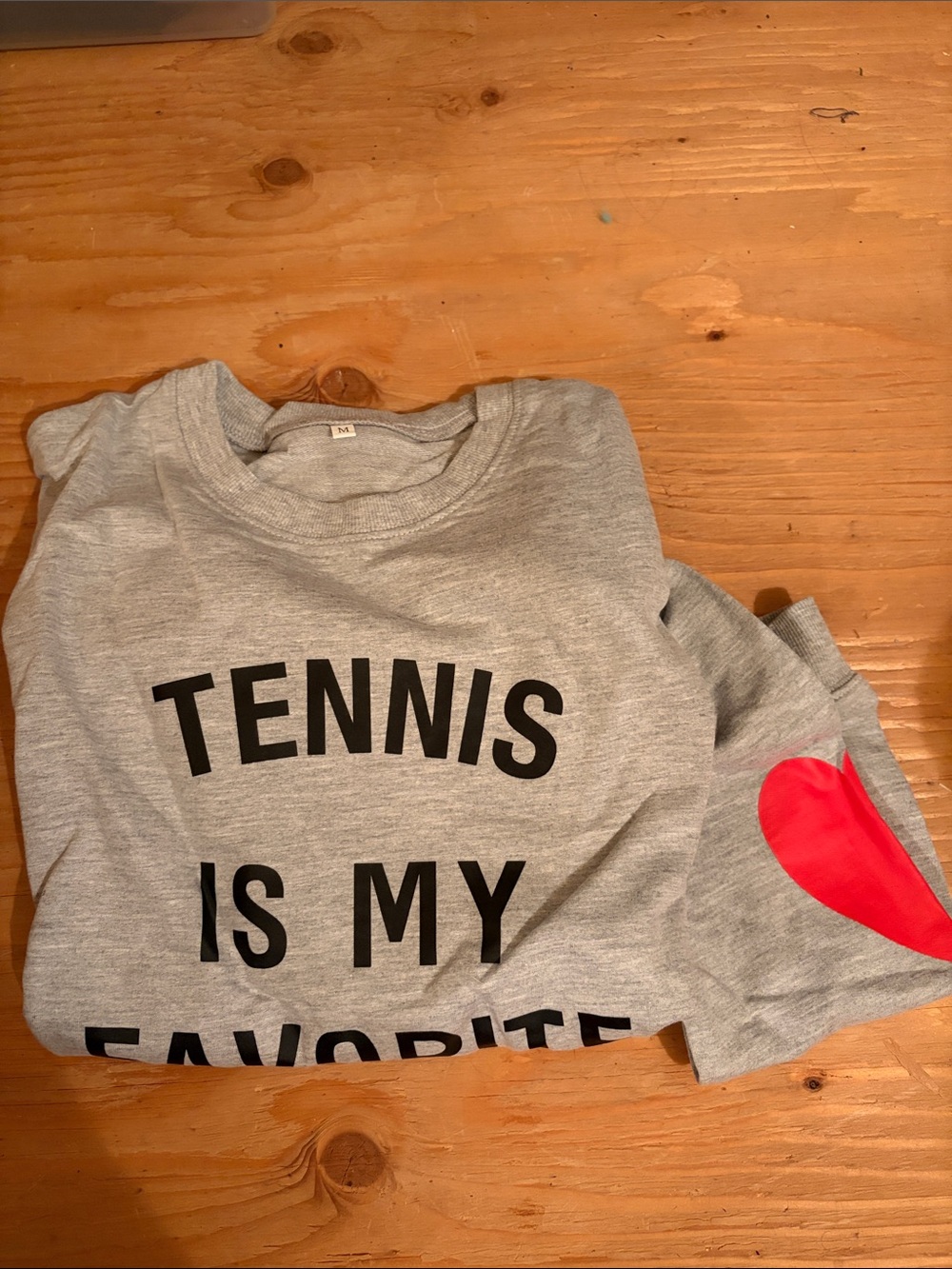New Women’s Grey 'Tennis Is My Favorite Season' Graphic Sweatshirt